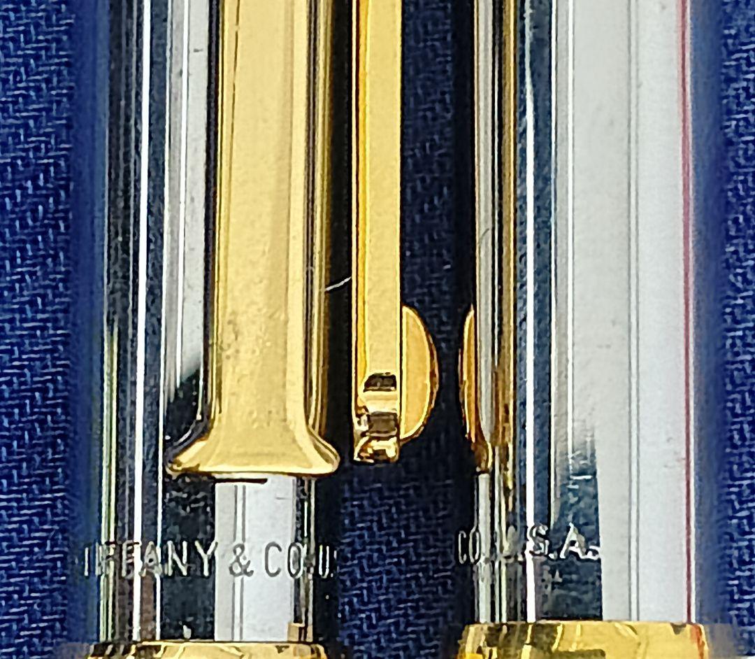 【美品】Tiffany & Co. Tクリップ　ボールペン＆シャープペンセット