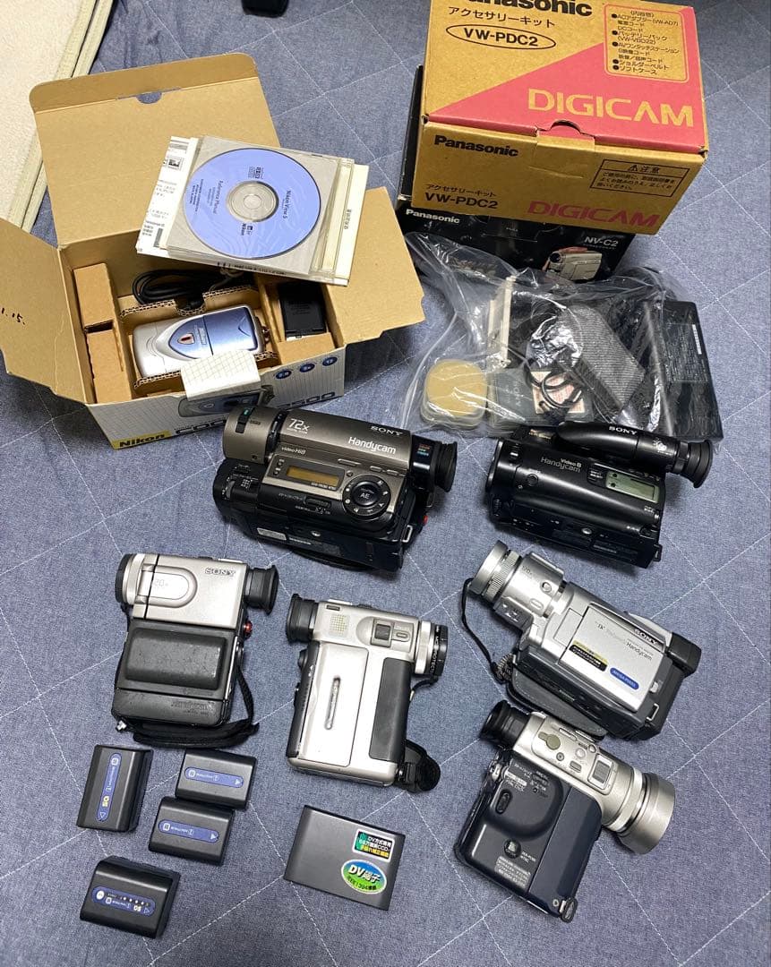 sony Panasonic nikon ビデオカメラ 動作未確認 8点