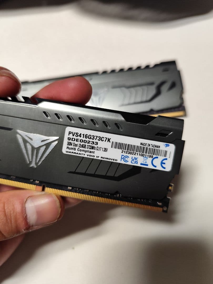 DDR4 3733Mhz 16gb (8gb×2)メモリ viper 2枚セット