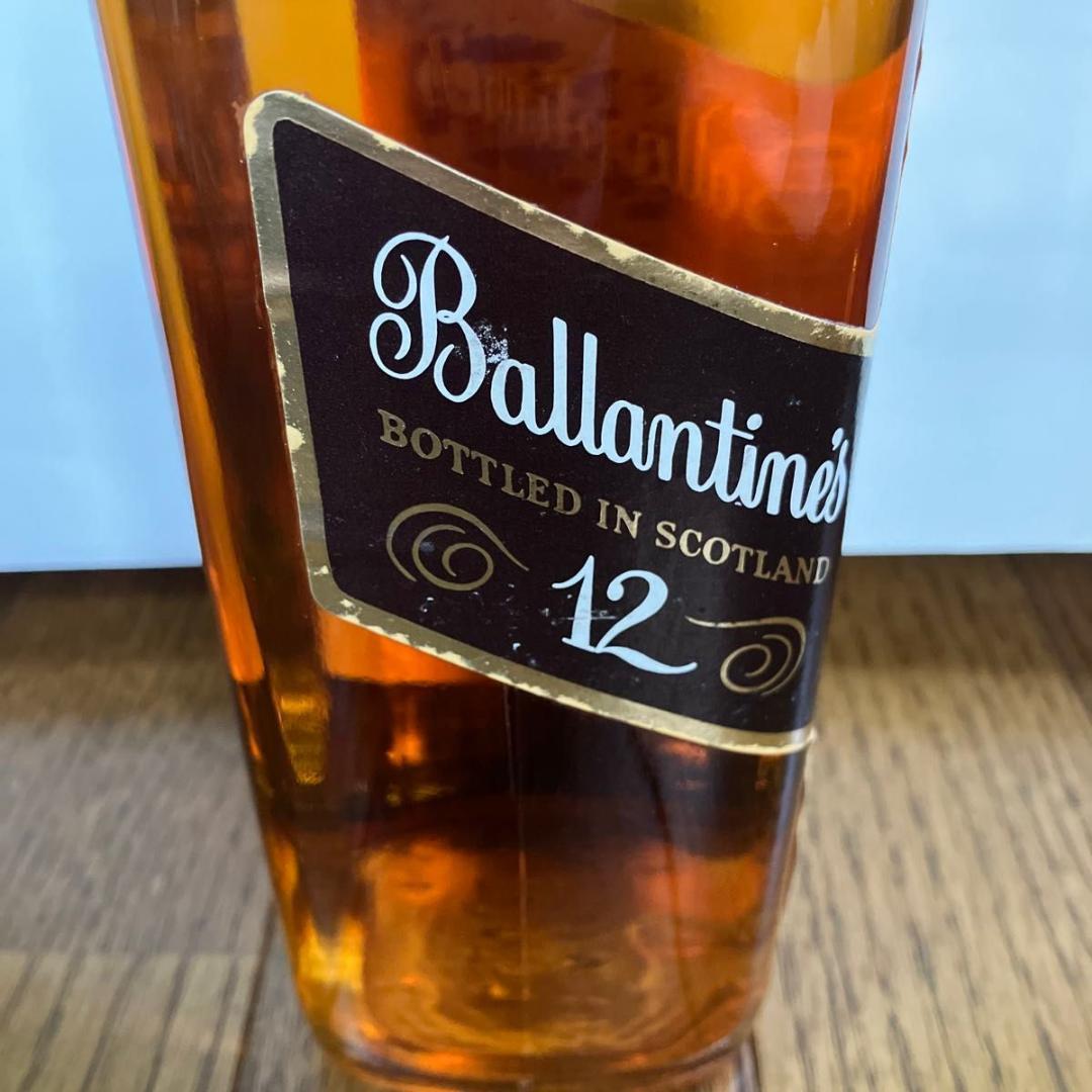 【希少】バランタイン 12年 デキャンタボトル，旧角ボトル 1L，750ml