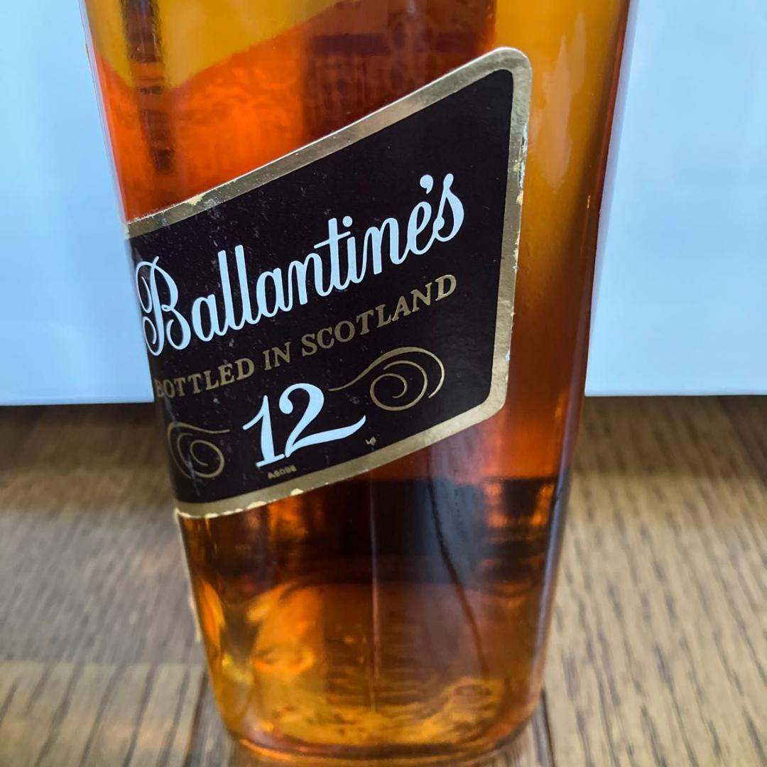 【希少】バランタイン 12年 デキャンタボトル，旧角ボトル 1L，750ml