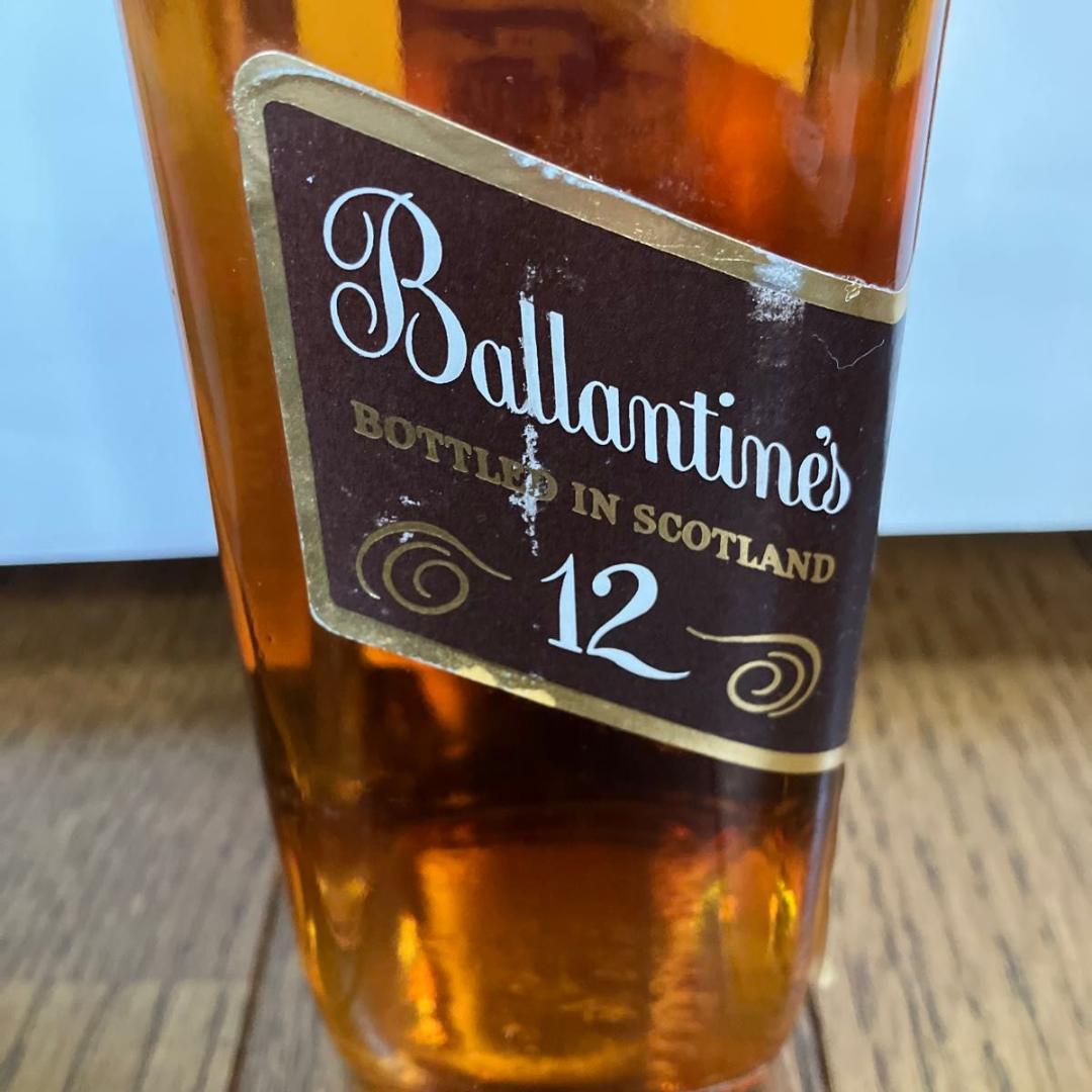 【希少】バランタイン 12年 デキャンタボトル，旧角ボトル 1L，750ml
