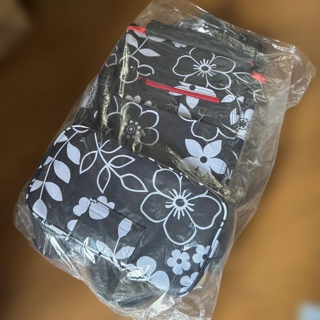 花柄キャリー　ショッピングカート　40リットル　新品　保冷　二輪