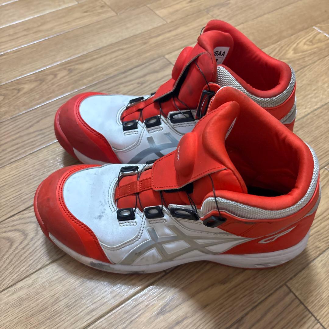 asics BOA安全靴 赤/白 34A