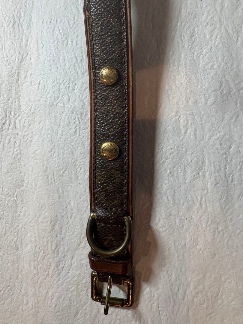 LOUIS VUITTON モノグラム ダークブラウン首輪 約45cm