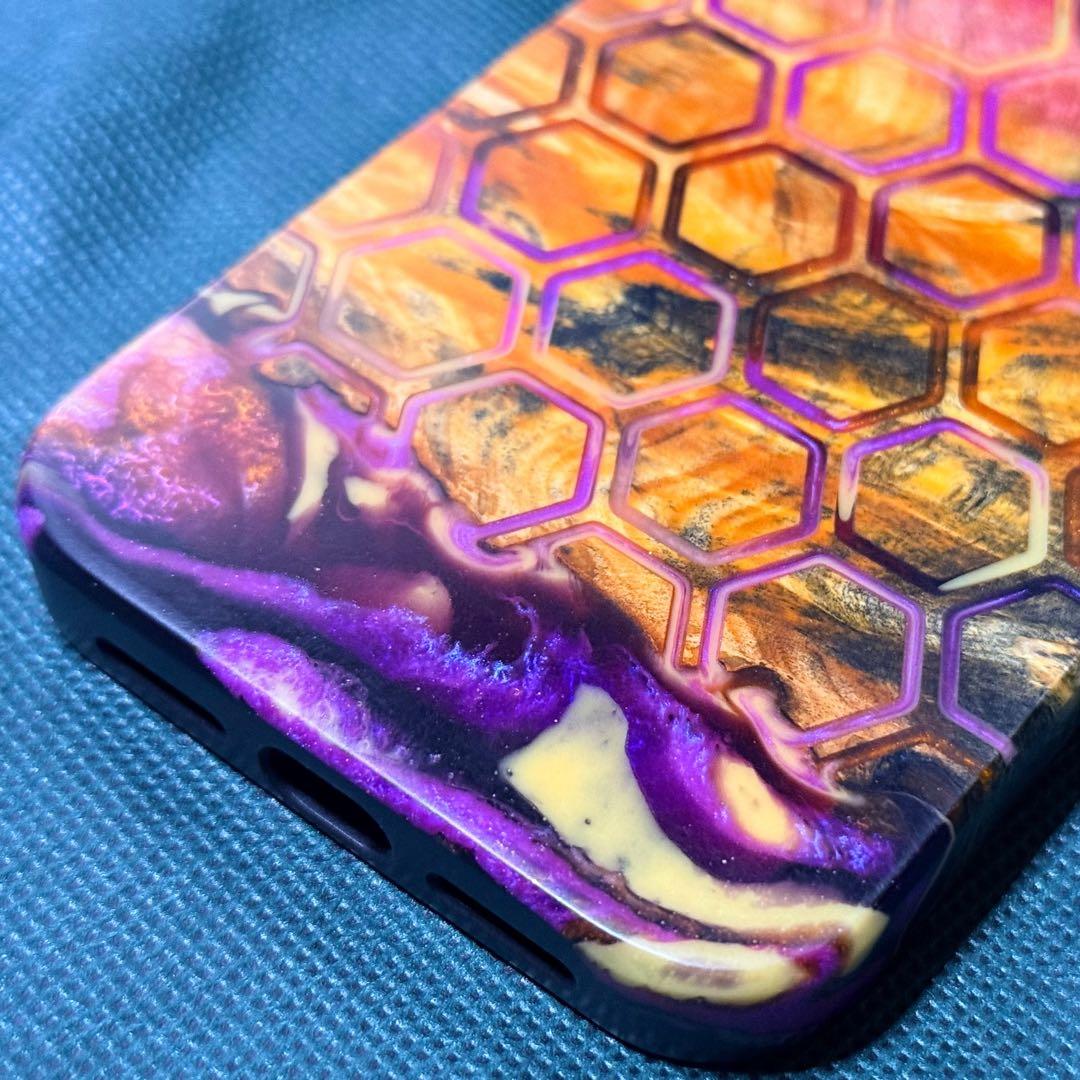 Apple iPhone 16 Pro Max ウッド レジン パターン ケース