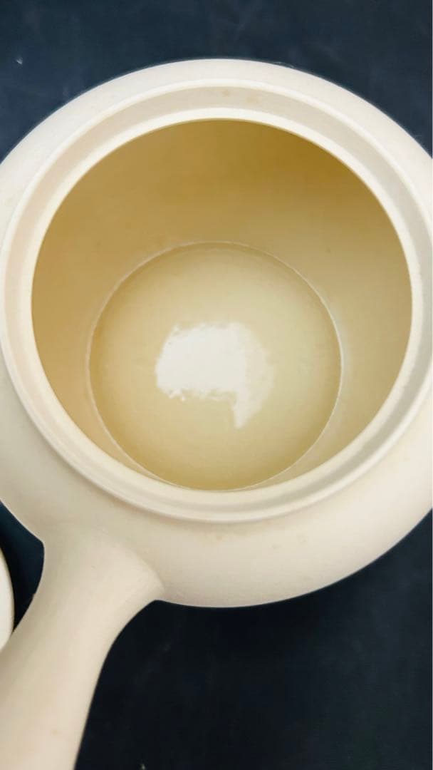 北村和善 作 御室焼 涼爐 一色　急須　白泥 涼炉 煎茶道具 共箱 茶道具