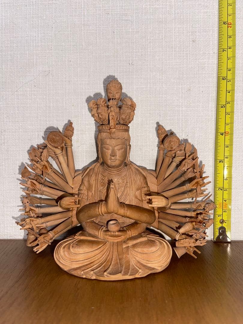 手工千手観音菩薩像 約30cm
