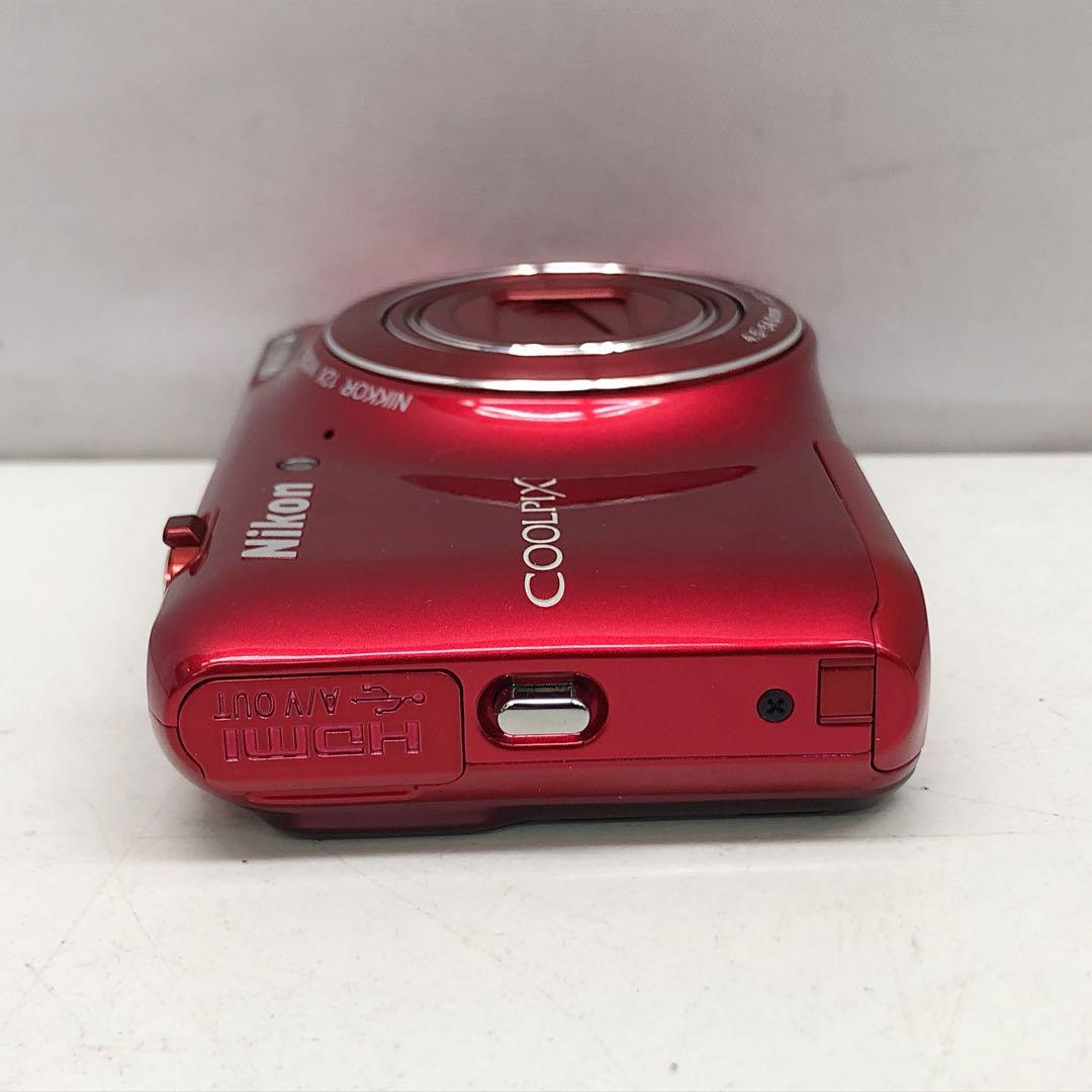3AM9 Nikon COOLPIX S6400 レッド 動作良好 12倍ズーム