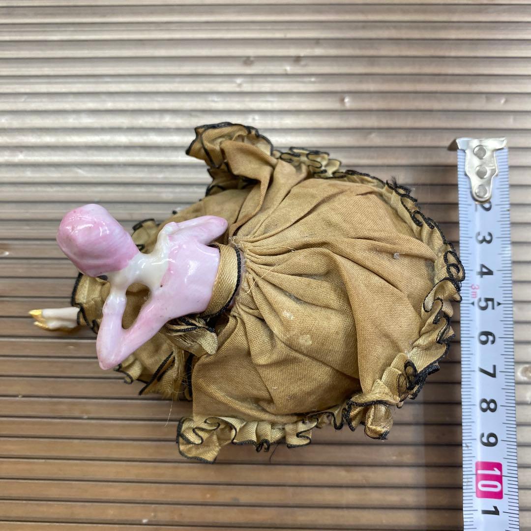 アンティークのハーフドールピンクッション 手描き フランス アンティーク雑貨