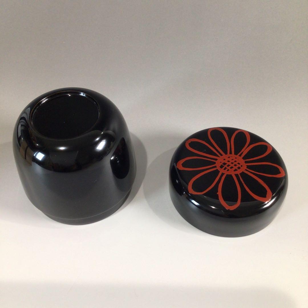 Ｐ５７０　棗　『塗師　中林香雪作』『宗旦好』『乱菊蒔絵』『中棗』　共箱　茶道具