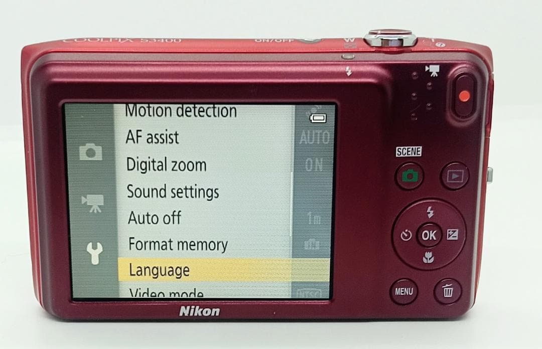 デジタルカメラ Nikon COOLPIX S3400 Red 20.1MP 7x Zoom