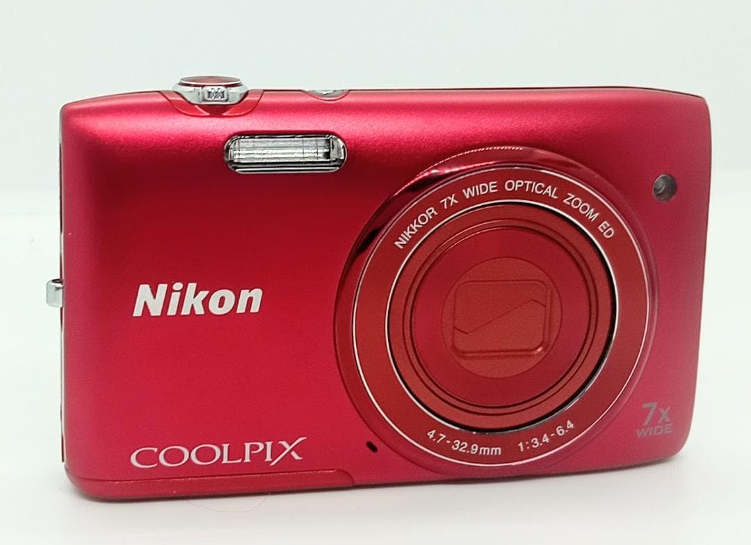 デジタルカメラ Nikon COOLPIX S3400 Red 20.1MP 7x Zoom
