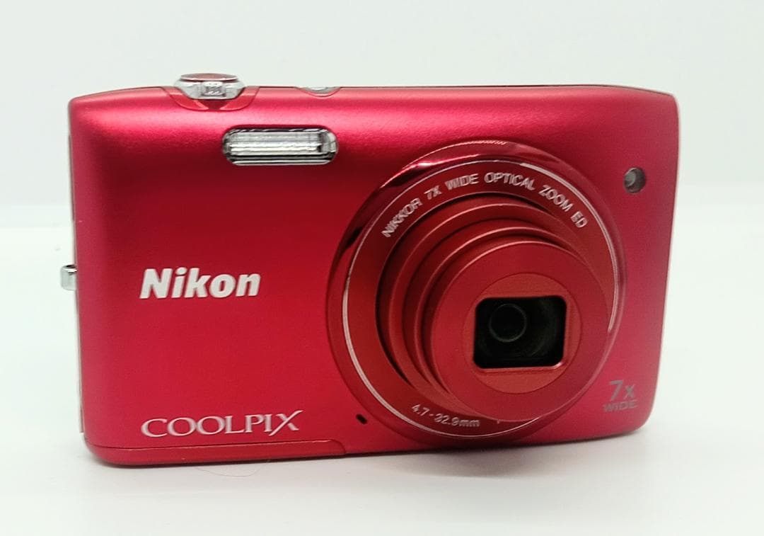 デジタルカメラ Nikon COOLPIX S3400 Red 20.1MP 7x Zoom