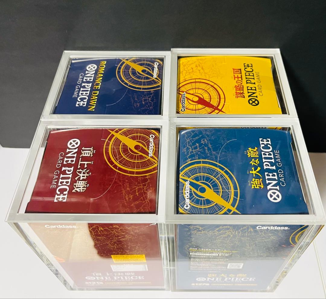 【希少】ワンピースカード 新品未開封 テープ付き 4BOX ケース付き