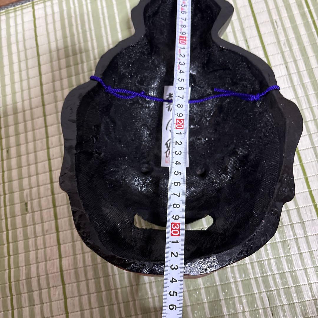 三月堂　執金剛　石津玉仙 作 能面　お面　鬼　男　般若　工芸品　壁掛け　置物