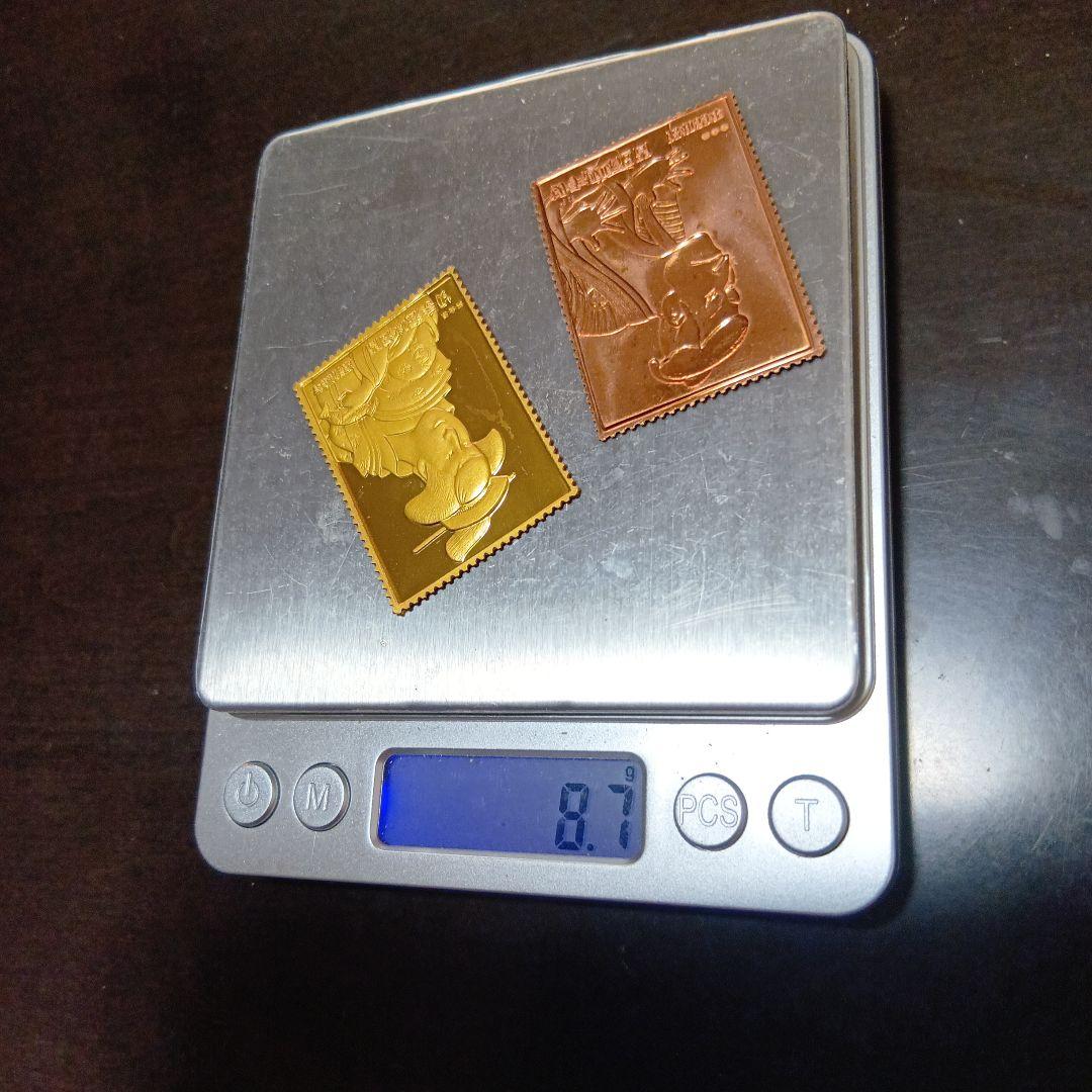 松本徽章工業　特別郵趣　純金張/純銅プレート　切手趣味週間
