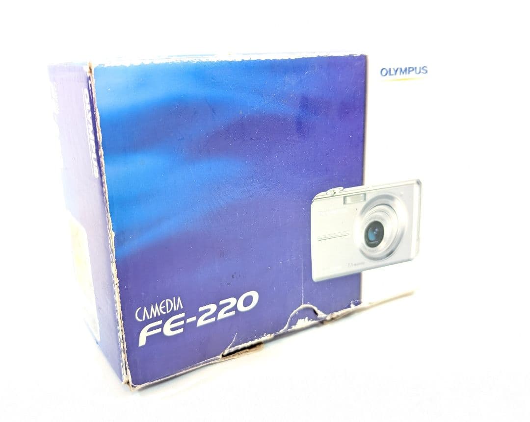 【元箱、付属品付】デジカメ OLYMPUS FE-220 シルバー