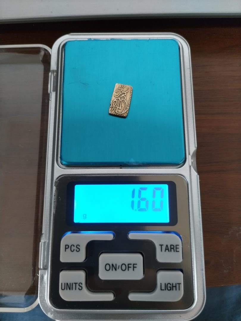 天保ニ朱判金 二朱金 光次 江戸時代 古銭 重さ1.60g