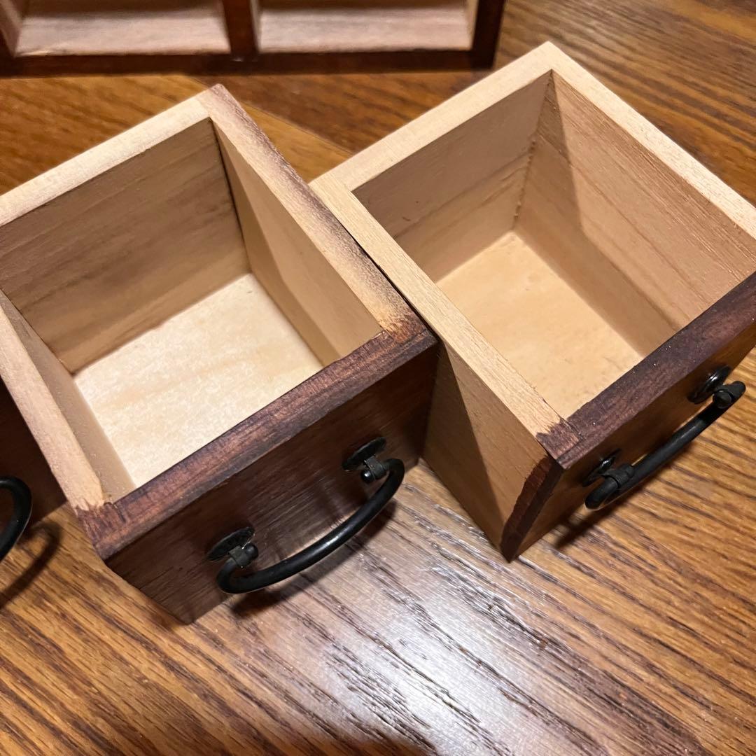 昭和レトロ　木製ミニ階段箪笥　引き出し付き収納ボックス可愛いミニサイズ！