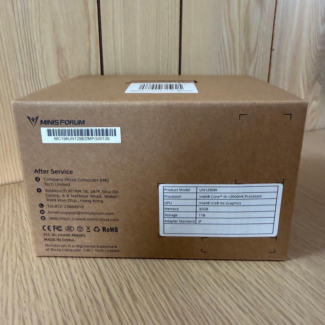 ミニPC MINISFORUM UN1290W-32/1T-W11Pro(12900HK)