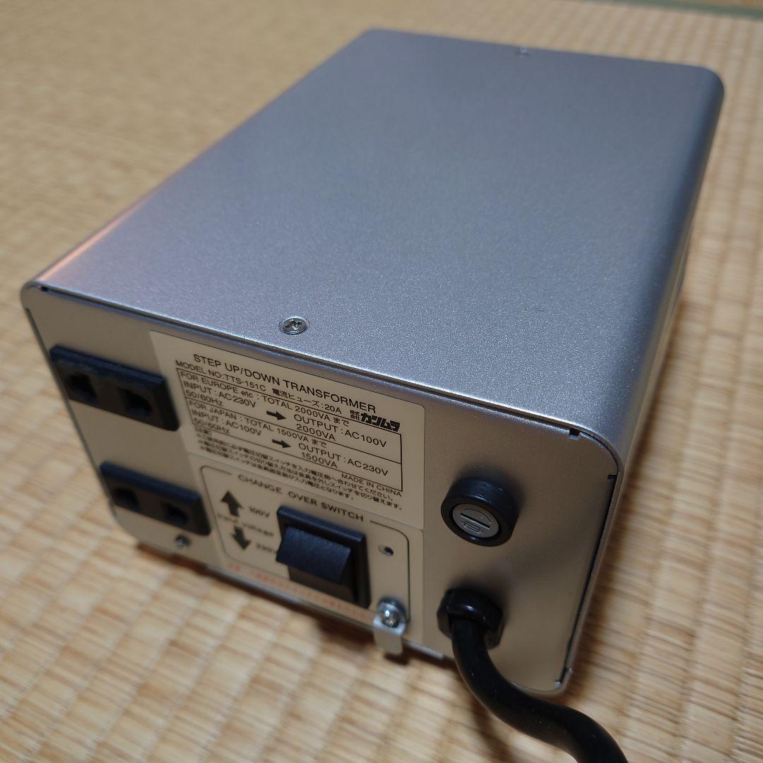 カシムラ 2000VA TTS-151C 変圧器 箱 説明書 美品