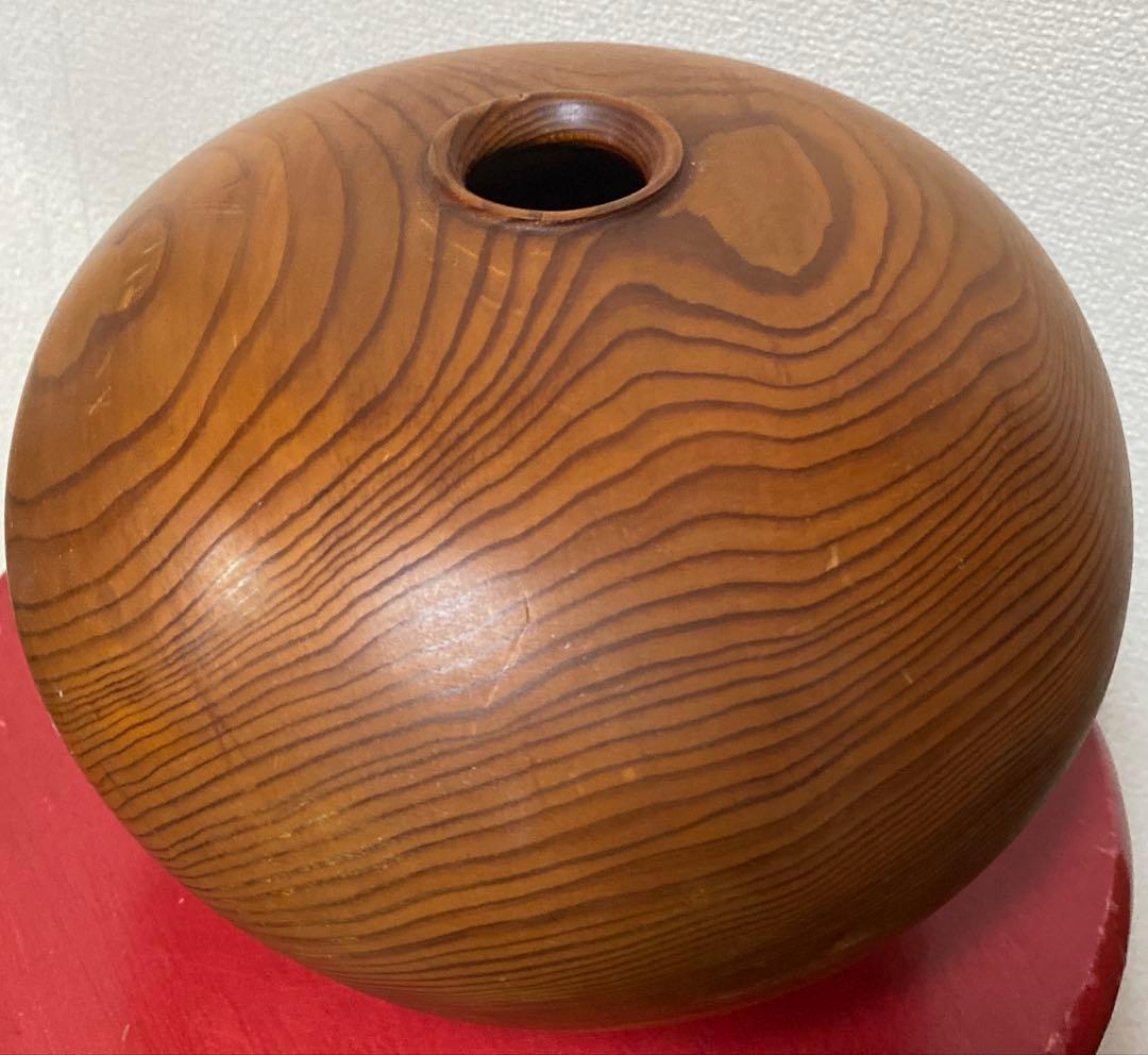 貴重！屋久杉　無垢材　芝実作　飾り壺