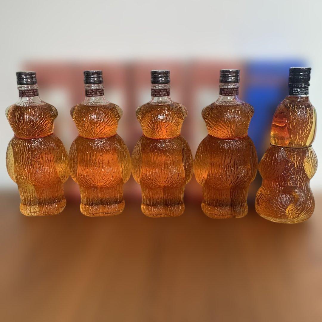 Suntory RESERVE ウイスキー クマ型 ボトル5個セット