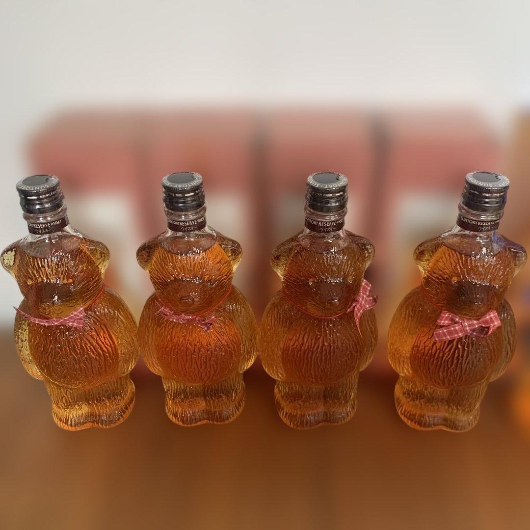Suntory RESERVE ウイスキー クマ型 ボトル5個セット