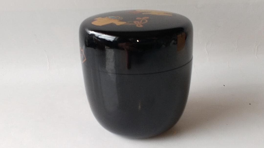macaron出口順慶 作 宝尽し 中棗 棗共箱蒔絵螺鈿細工漆器茶道具新品