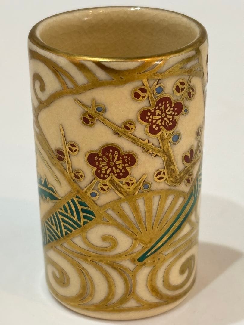 茶道具 杉田祥平 色絵流水扇面画三種揃 茶箱 共箱