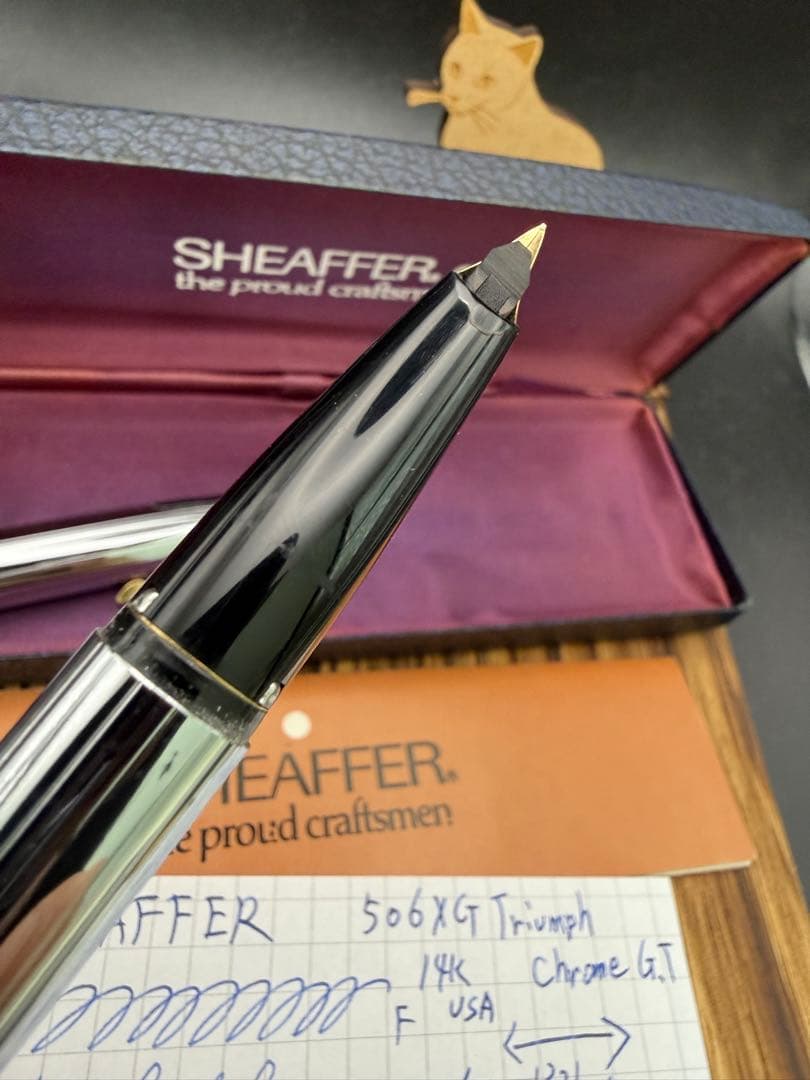 SHEAFFER 万年筆 506XG トライアンフ ブライトクロームGT 14K