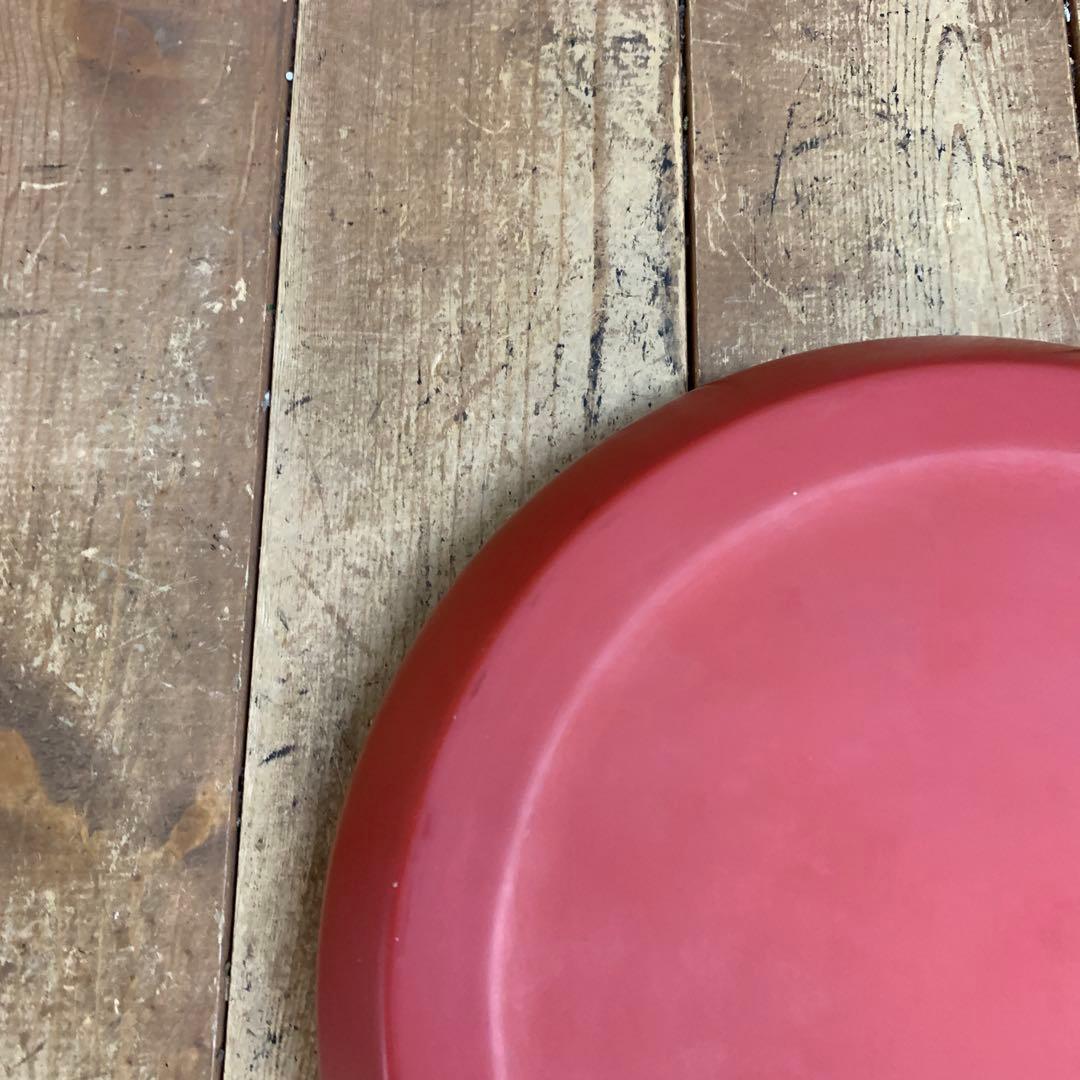 D-4 【伝統工芸】鎌倉彫 菓子器 菓子盆 牡丹 彫刻 朱塗り 丸盆 漆器