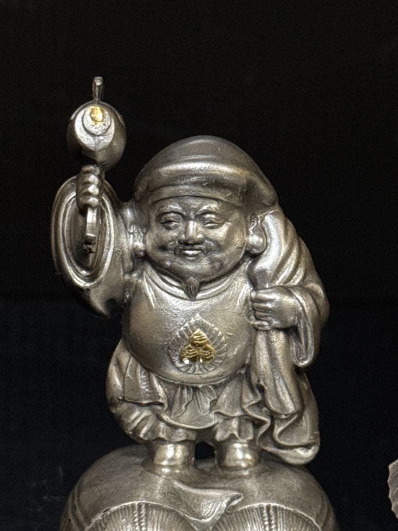 約153g 純銀 銀製 銀無垢 恵比寿大黒 置物