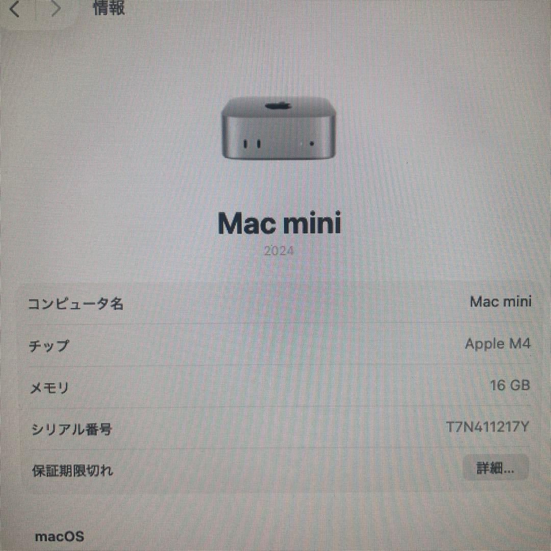 Apple Mac mini 2024 シルバー