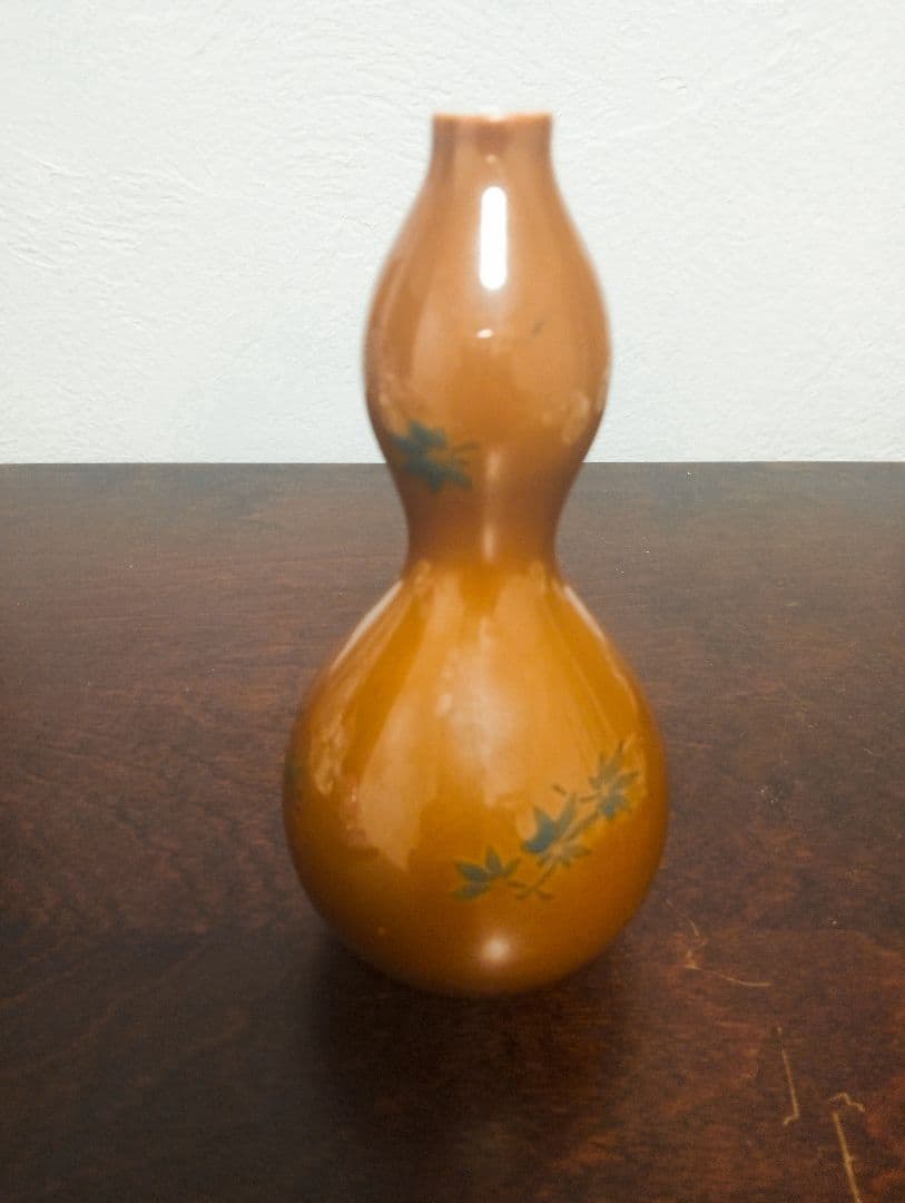 明治工芸品　川本桝吉　瀬戸焼　瓢箪花瓶　里帰り