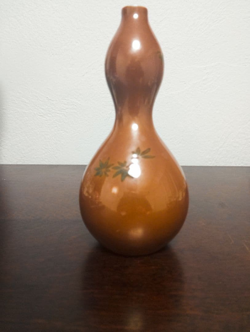 明治工芸品　川本桝吉　瀬戸焼　瓢箪花瓶　里帰り