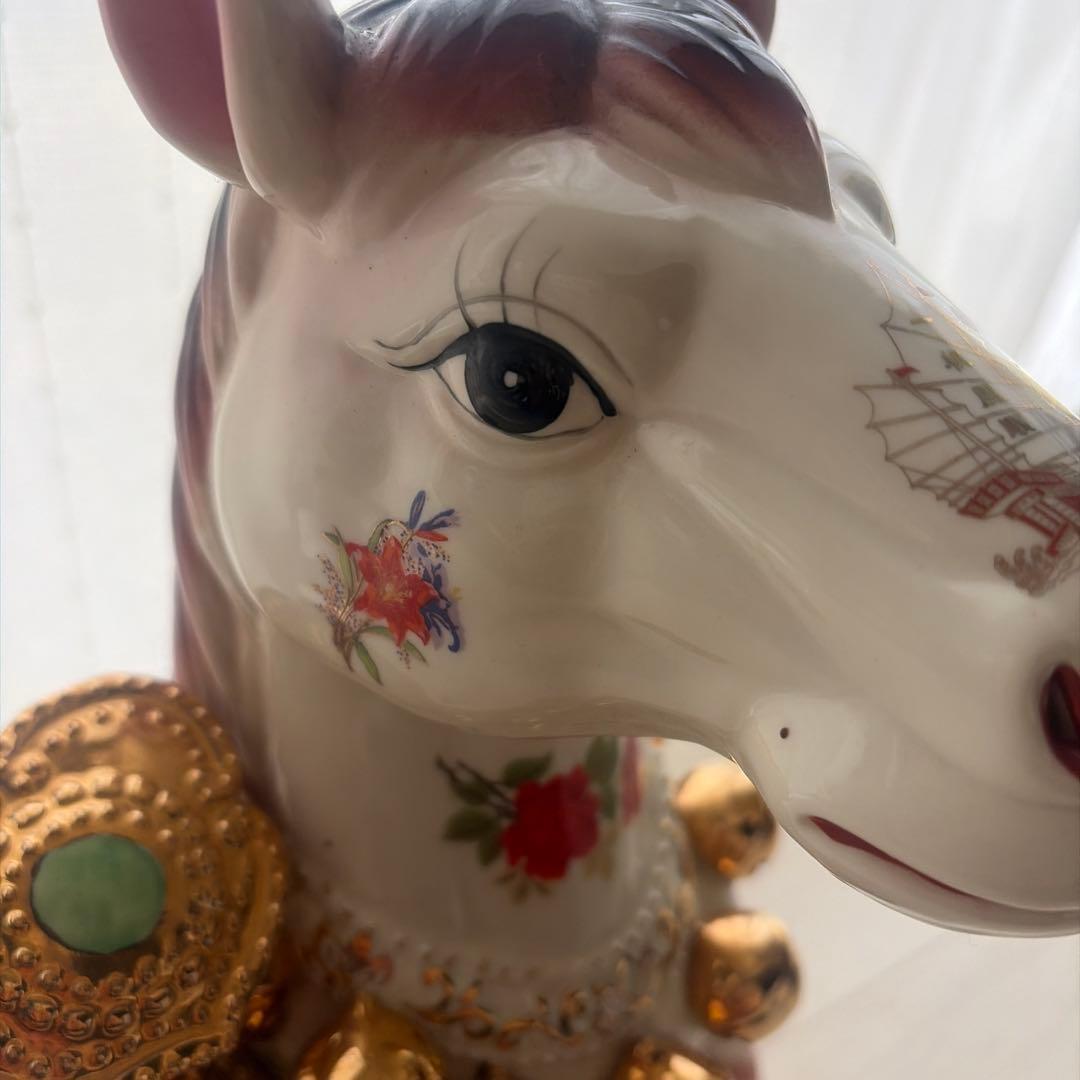 ✨美品❤️馬の置物 ❤️金色装飾陶器