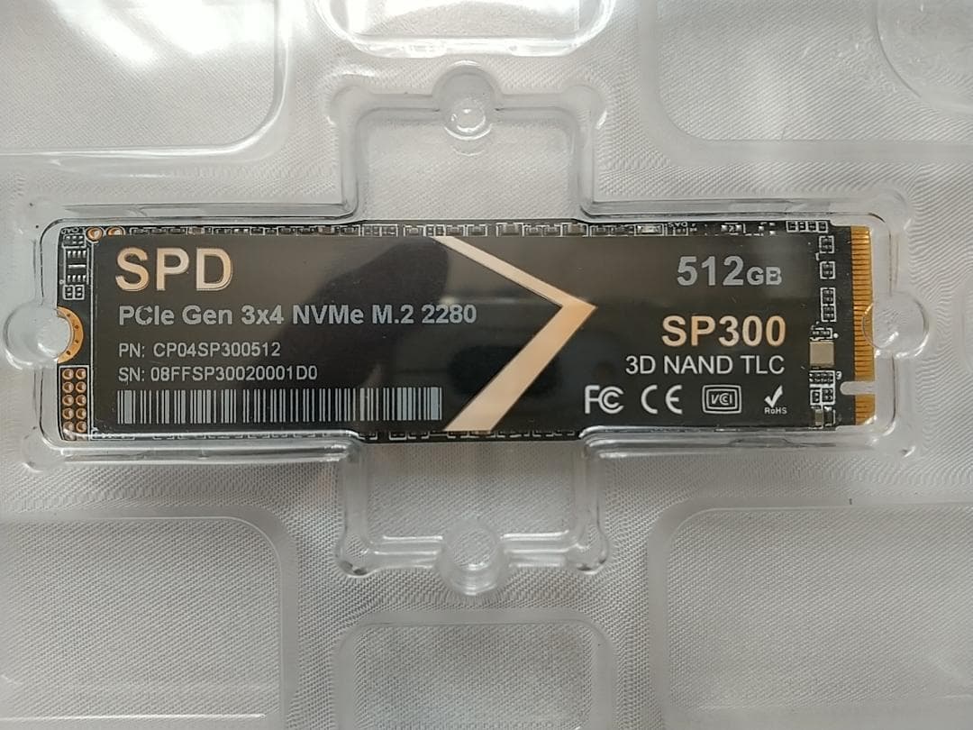 【動作確認済】SPD SP300 M.2 Nvme 512GB SSD GEN3