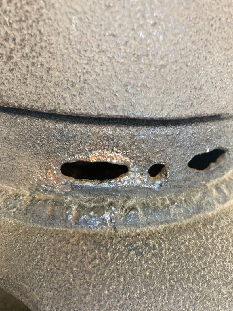 茶道具 鉄製 風炉釜 切合釜 鉄鬼面風炉　炭型電熱器
