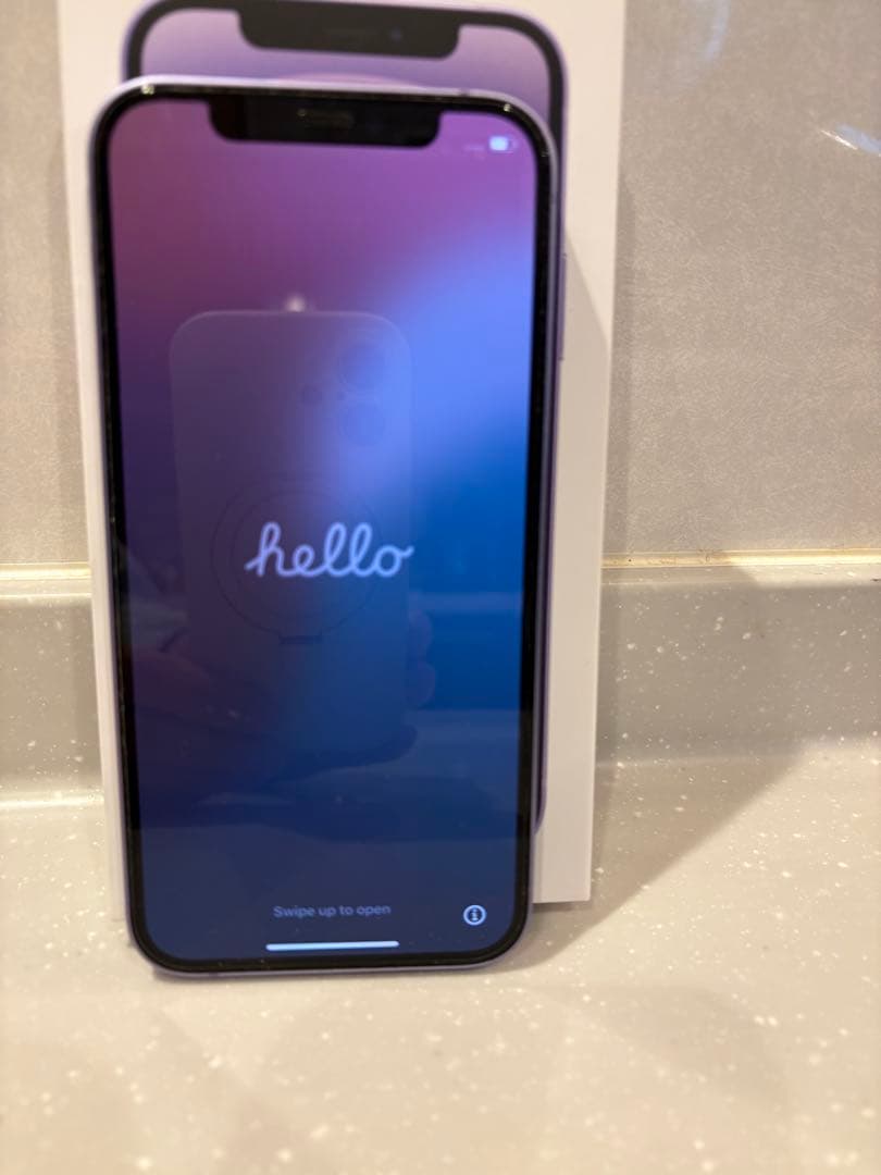 iPhone12 パープル 128GB ライトニングケーブル 有線イヤフォン付き
