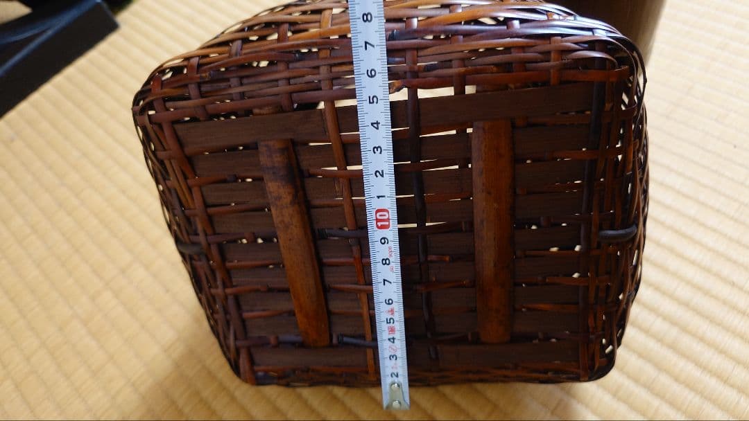 手付き花籠 竹製 花器 内容器付き [新品・未使用]