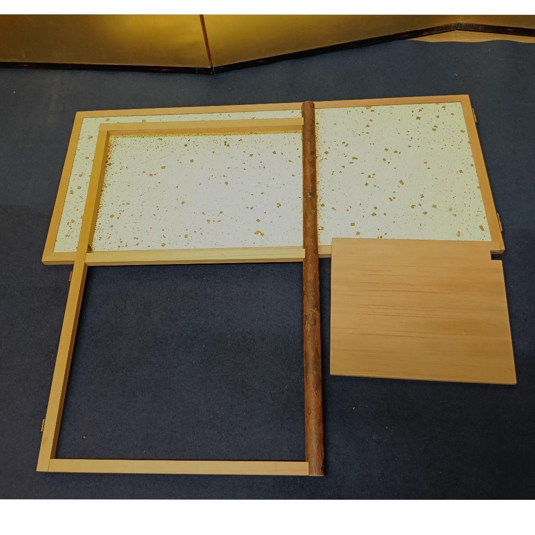 AP4 台目棚 組立式 両面砂子 金砂子 紙箱 茶道具 棚物