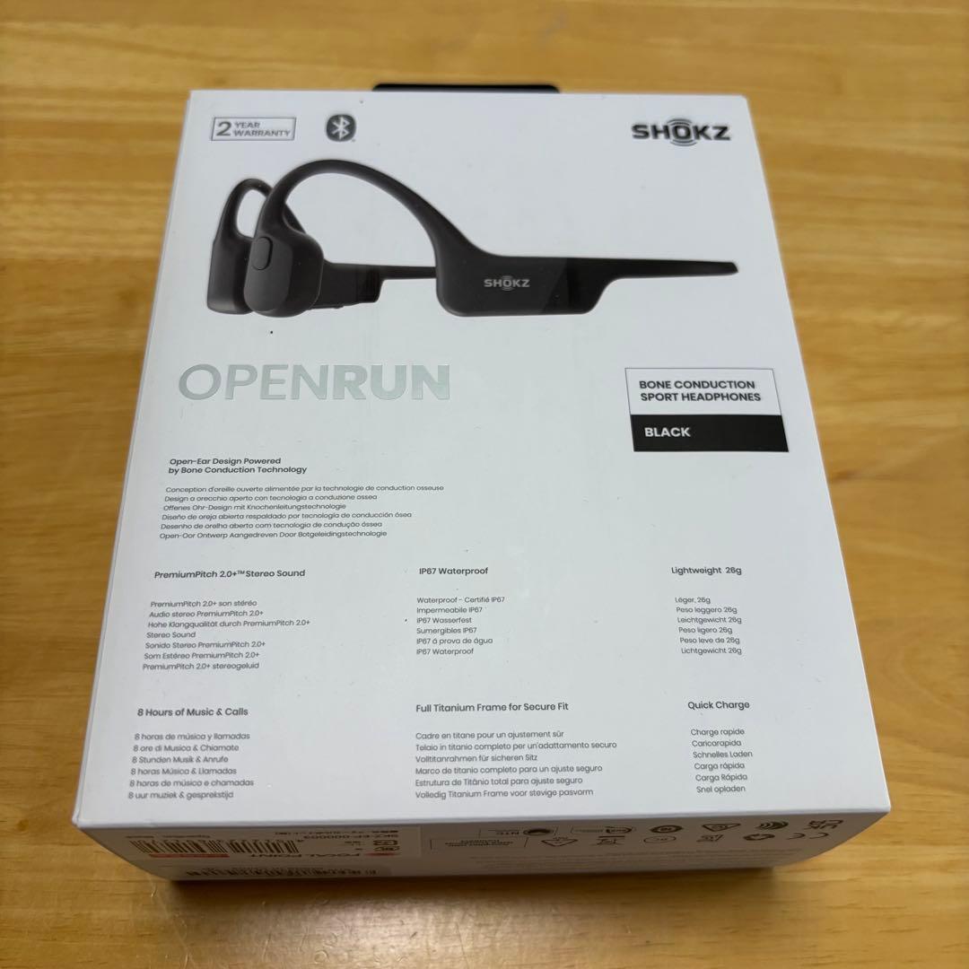 SHOKZ OpenRun S803 ブラック 骨伝導イヤホン 中古