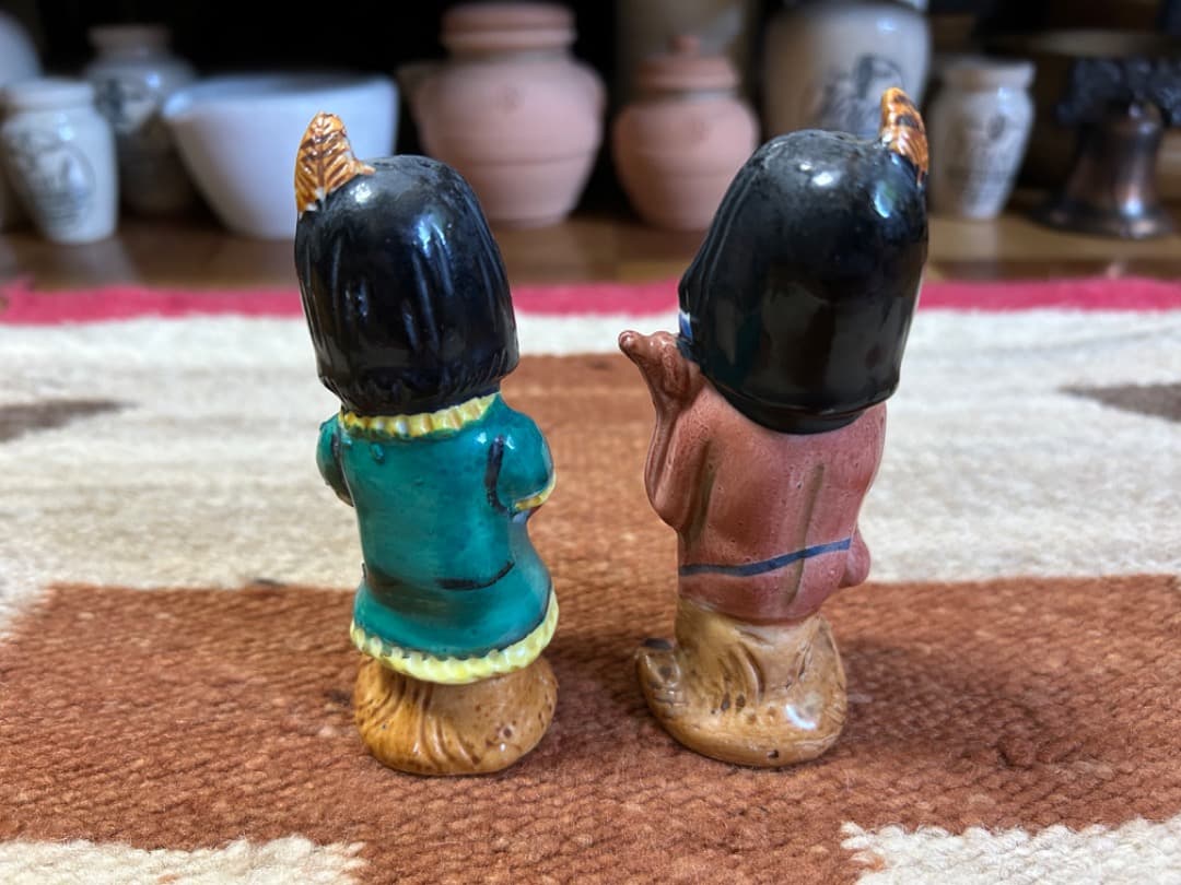 ビンテージ インディアン ソルト&ペッパー 陶器製 JAPAN