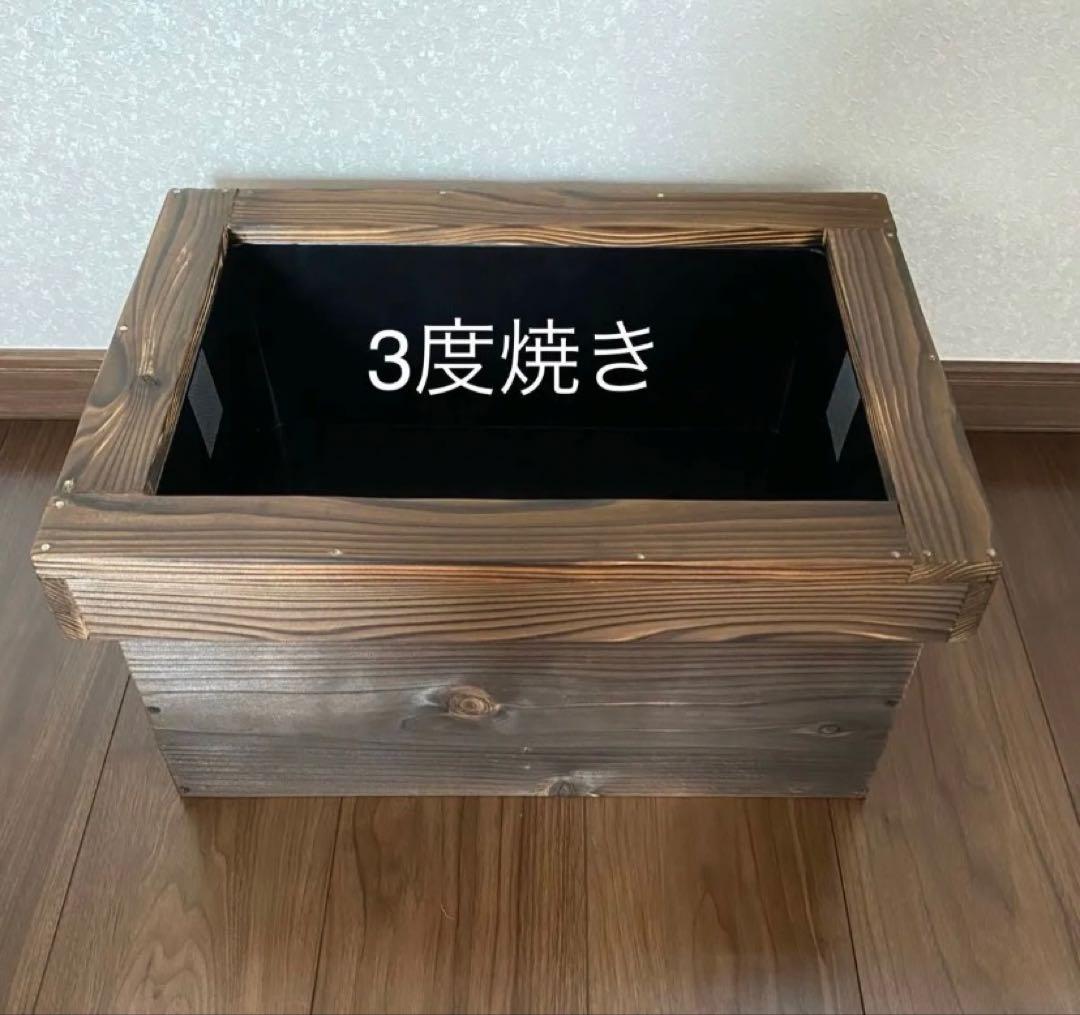 《木枠カバー Bタイプ 13L》 ビオトープ用NVボックス13 付きメダカ飼育
