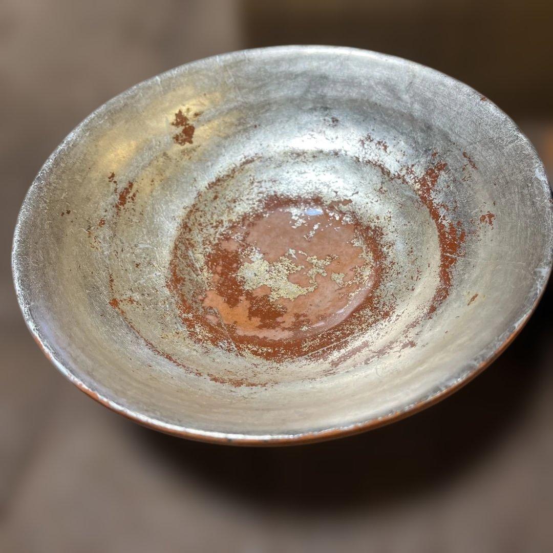 茶道具　玉藻焼　嶋台茶碗　金銀一対　抹茶碗