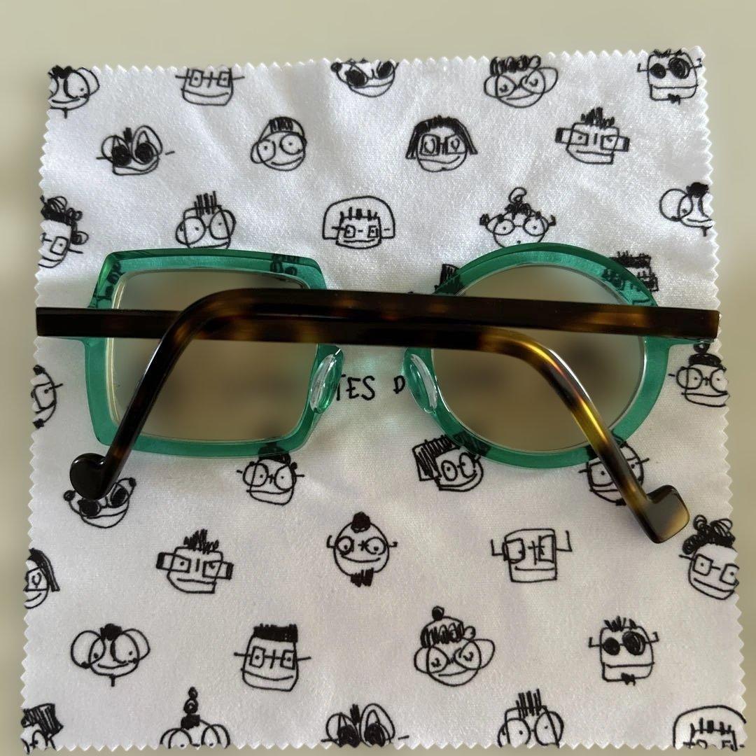 リュネットジュラ　丸四角メガネ　美品