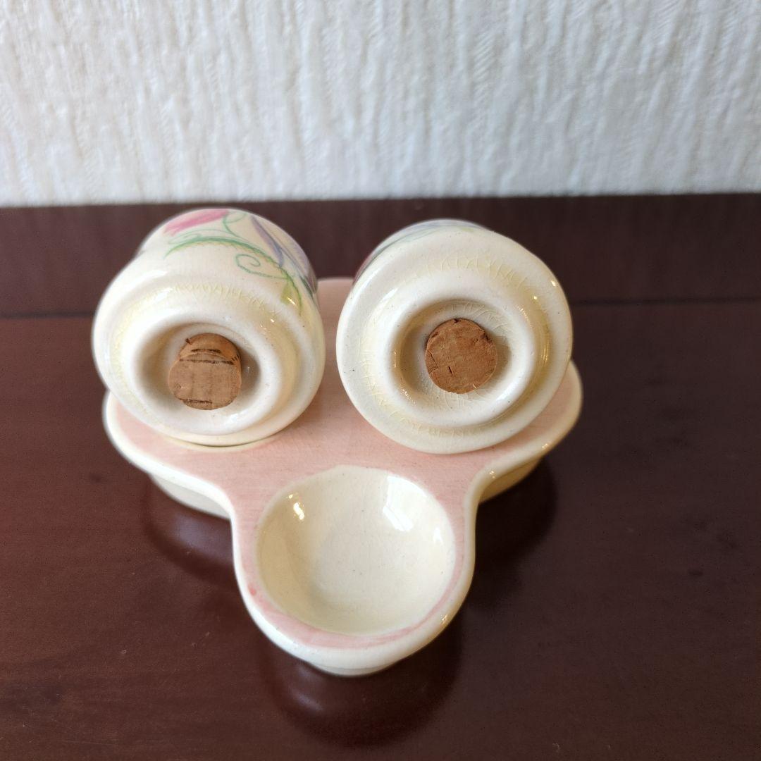 レア＊スージークーパー＊ドレスデン＊ピンク＊塩胡椒入れ