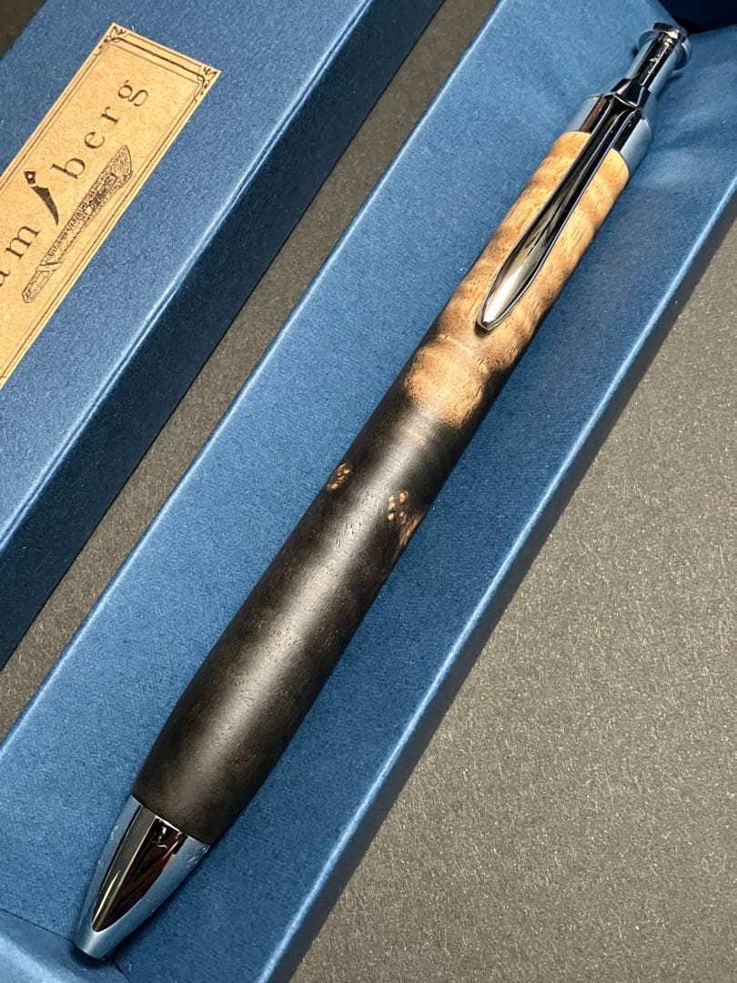 Flamberg 黒柿 縮杢 低重心タイプ ボールペン